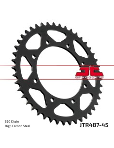 corona moto jt sprockets de acero de 45 dientes jtr487 45