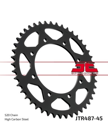 corona moto jt sprockets de acero de 45 dientes jtr487 45