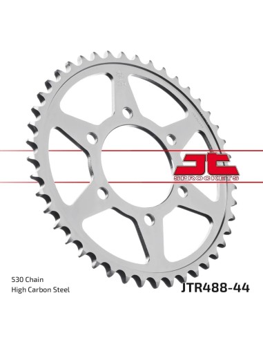 corona moto jt sprockets de acero de 44 dientes jtr488 44