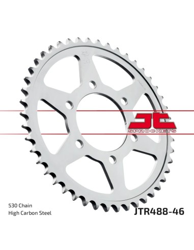 corona moto jt sprockets de acero de 46 dientes jtr488 46
