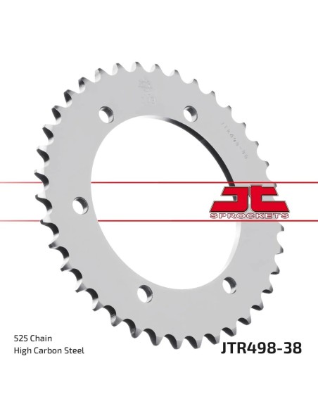 corona moto jt sprockets de acero de 38 dientes jtr498 38