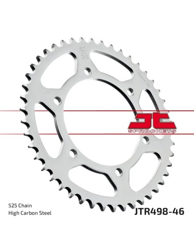corona moto jt sprockets de acero de 46 dientes jtr498 46