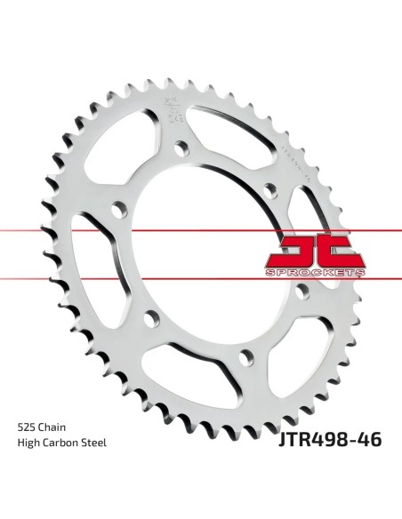 corona moto jt sprockets de acero de 46 dientes jtr498 46