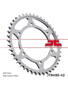 corona moto jt sprockets de acero de 43 dientes jtr499 43