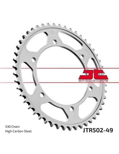 corona moto jt sprockets de acero de 49 dientes jtr502 49