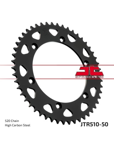 corona moto jt sprockets de acero de 50 dientes jtr510 50