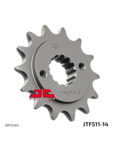 pinon de moto jt sprockets acero 14 dientes p 520 jtf511 14
