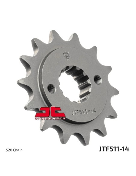 pinon de moto jt sprockets acero 14 dientes p 520 jtf511 14