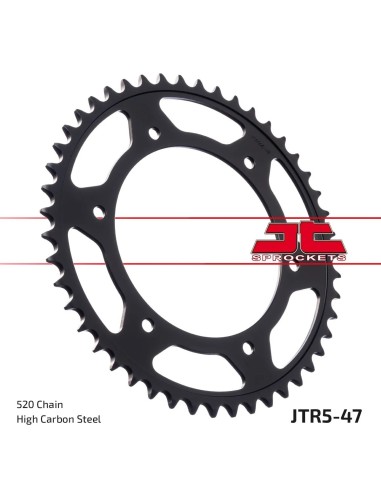 corona moto jt sprockets de acero de 47 dientes jtr5 47