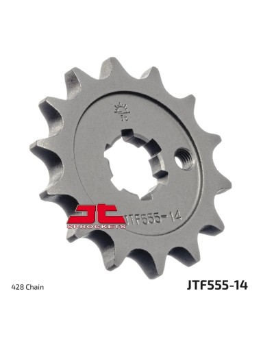 pinon de moto jt sprockets acero 14 dientes p 428 jtf555 14