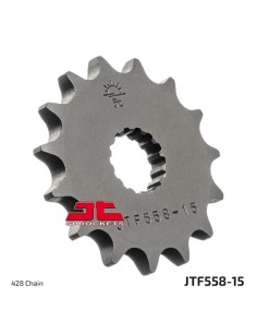 pinon de moto jt sprockets acero 15 dientes p 428 jtf558 15