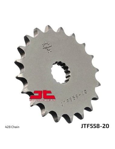 pinon de moto jt sprockets acero 20 dientes p 428 jtf558 20