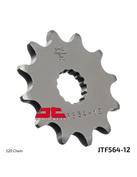 pinon de moto jt sprockets acero 12 dientes p 520 jtf564 12