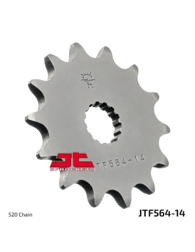 pinon de moto jt sprockets acero 14 dientes p 520 jtf564 14