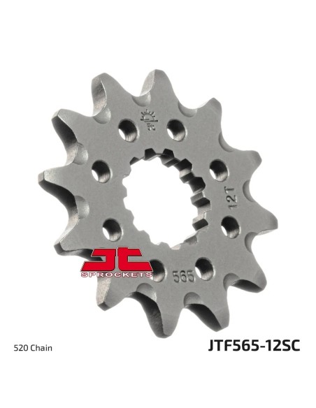 pinon de moto jt sprockets acero 12 dientes p 520 jtf565 12sc