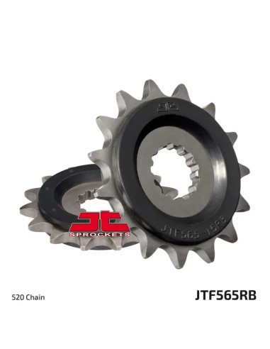 pinon de moto jt sprockets con goma 16 dientes p 520 jtf565 16rb