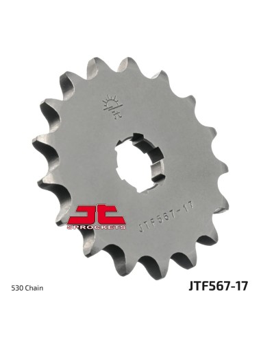 pinon de moto jt sprockets acero 17 dientes p 530 jtf567 17