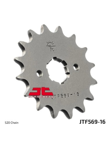 pinon de moto jt sprockets acero 16 dientes p 520 jtf569 16