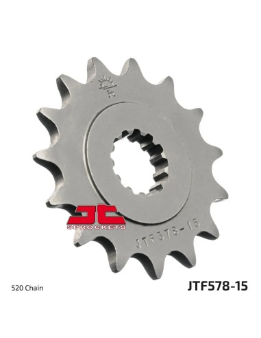 pinon de moto jt sprockets acero 15 dientes p 520 jtf578 15