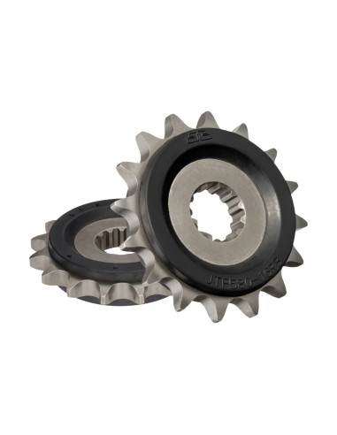 pinon de moto jt sprockets con goma 16 dientes p 530 jtfrb580 16rb