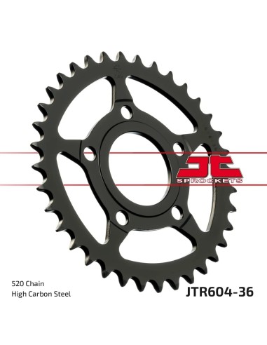 corona moto jt sprockets de acero de 36 dientes jtr604 36