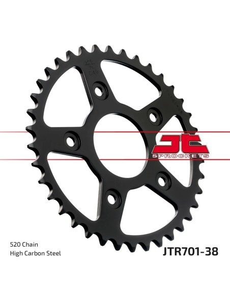 corona moto jt sprockets de acero de 38 dientes jtr701 38