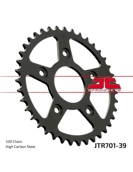corona moto jt sprockets de acero de 39 dientes jtr701 39