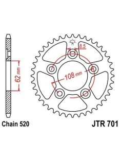 corona moto jt sprockets de acero de 45 dientes jtr701 45 2