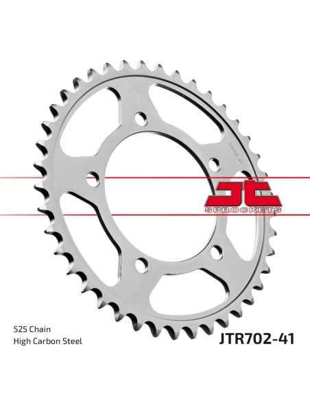 corona moto jt sprockets de acero de 41 dientes jtr702 41