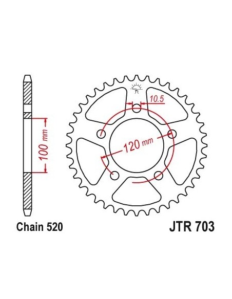 corona aprilia tuareg 660 42 th jt sprockets jtr703 42