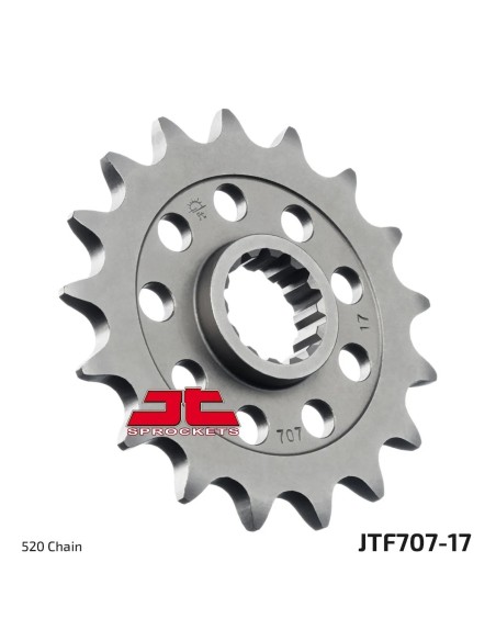 pinon de moto jt sprockets acero 17 dientes p 520 jtf707 17