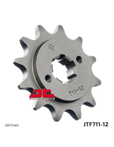 pinon de moto jt sprockets acero 12 dientes p 520 jtf711 12