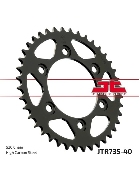 corona moto jt sprockets de acero de 40 dientes jtr735 40