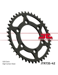 corona moto jt sprockets de acero de 42 dientes jtr735 42