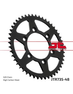 corona moto jt sprockets de acero de 48 dientes jtr735 48