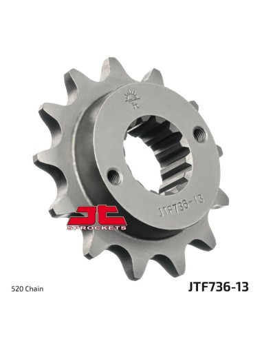 pinon de moto jt sprockets acero 13 dientes p 520 jtf736 13