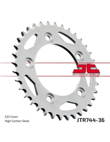corona moto jt sprockets de acero de 36 dientes jtr744 36