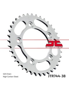 corona moto jt sprockets de acero de 38 dientes jtr744 38
