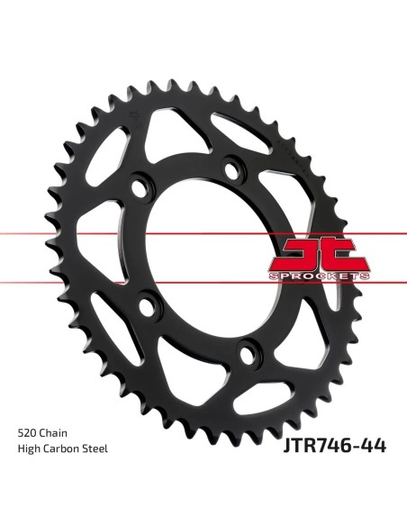 corona moto jt sprockets de acero de 44 dientes jtr746 44