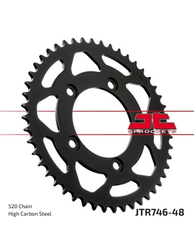 corona moto jt sprockets de acero de 48 dientes jtr746 48