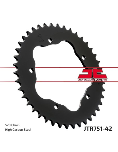 corona moto jt sprockets de acero de 42 dientes jtr751 42