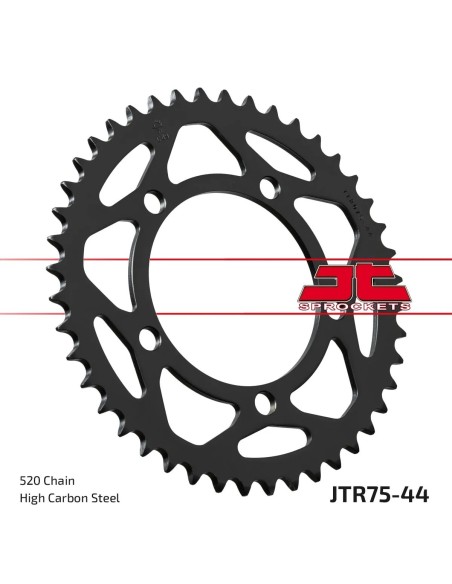corona moto jt sprockets de acero de 44 dientes jtr75 44