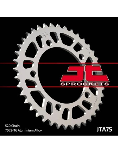 corona de aluminio jt sprockets moto 46 dientes 7546aljts