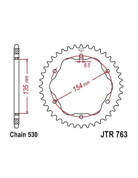 corona ducati multistrada 40 dientes negro jt sprockets jtr763 40zbk