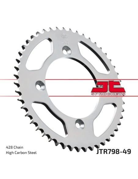 corona moto jt sprockets de acero de 49 dientes jtr798 49