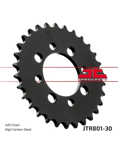 corona moto jt sprockets de acero de 30 dientes jtr801 30