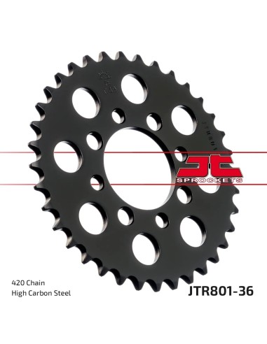 corona moto jt sprockets de acero de 36 dientes jtr801 36