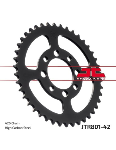 corona moto jt sprockets de acero de 42 dientes jtr801 42