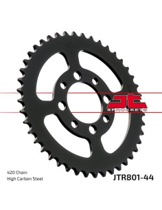 corona moto jt sprockets de acero de 44 dientes jtr801 44