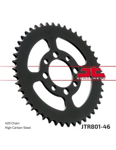 corona moto jt sprockets de acero de 46 dientes jtr801 46